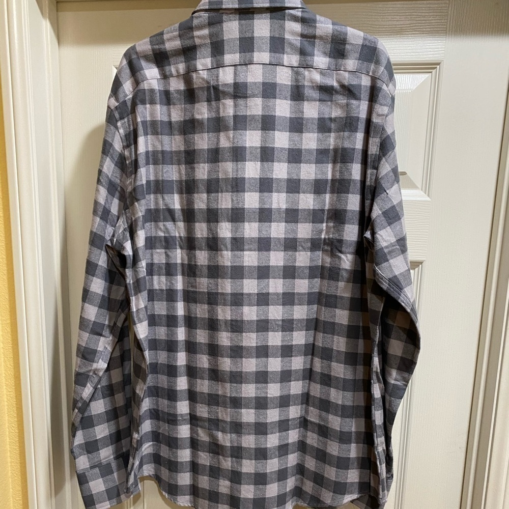 Thomas Dean Charcoal Button Down Shirt Flannel NWT - Picture 4 of 5